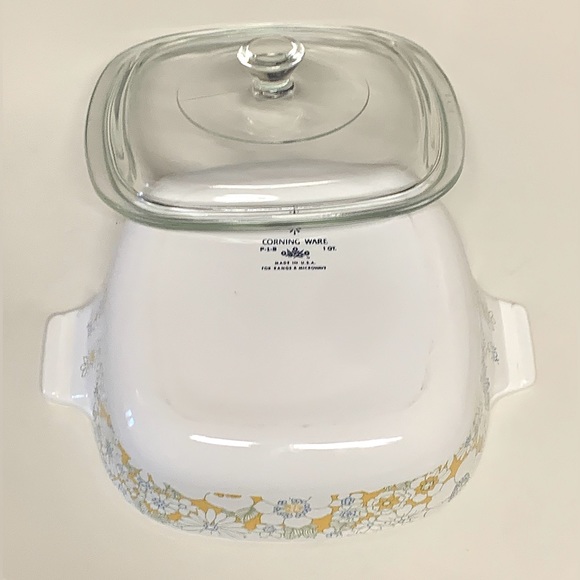 1970 Vintage 2nd Edition Floral Bouquet 1 Qt Corning Ware P 1 B Lidded Casserole - Picture 6 of 16
